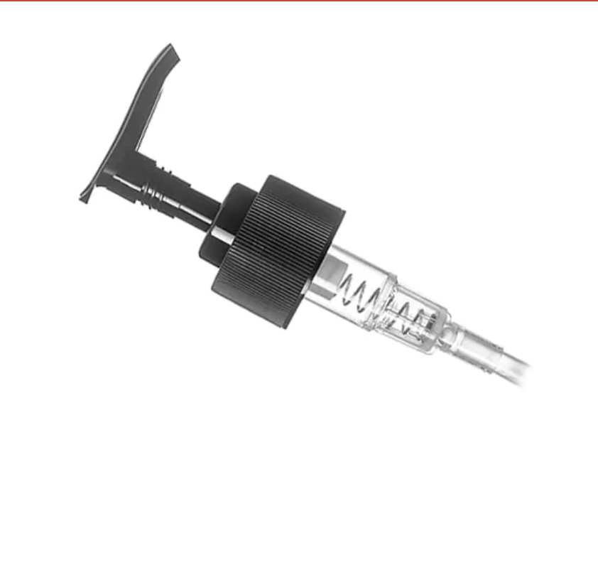 Clear plastic bottle with black pump dispenser on a white background Pump dispenser for 8oz En’tyce shampoo bottle
Easy dispensing pump for En’tyce conditioner bottle
Reusable refillable pump for En’tyce shampoo and conditioner