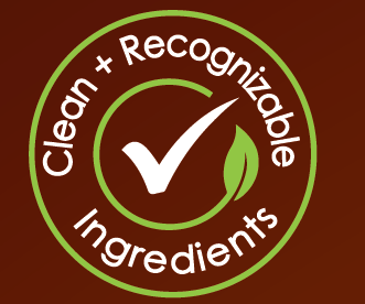 clean + recognizable ingredients seal approval