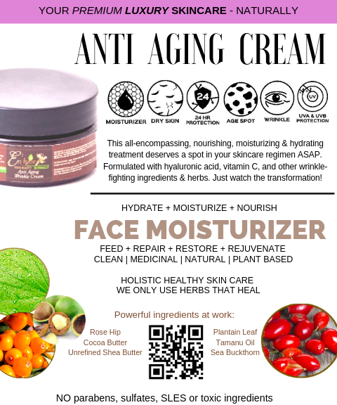 Anti-Aging Anti-Wrinkle Cream </br> Best Wrinkle Cream - En'tyce handmade plant-based herb-infused medicinal luxury skincare info card