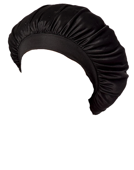 En'tyce plant-based herb-infused medicinal luxury hair care satin bonnet black
